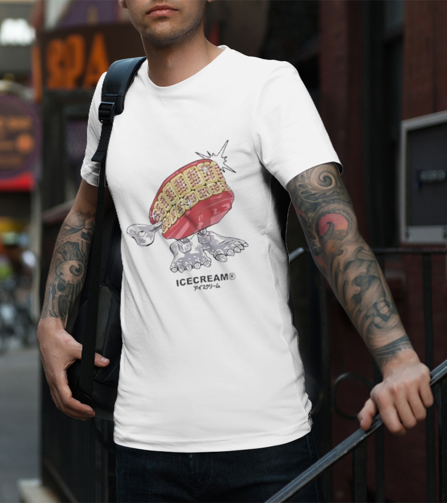 ICECREAM Chatterbox Teeth Walking Figure T-Shirt