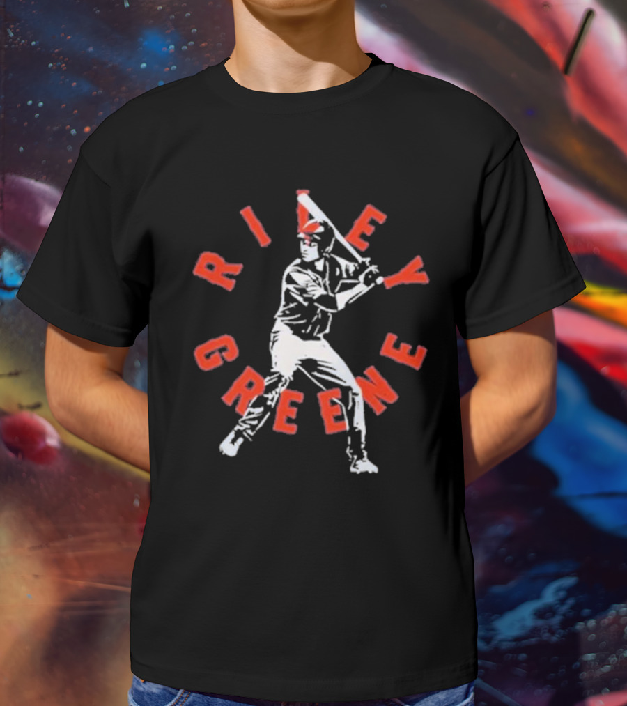 Detroit Tigers Riley Greene Baseball Team Swing Pose T-Shirt