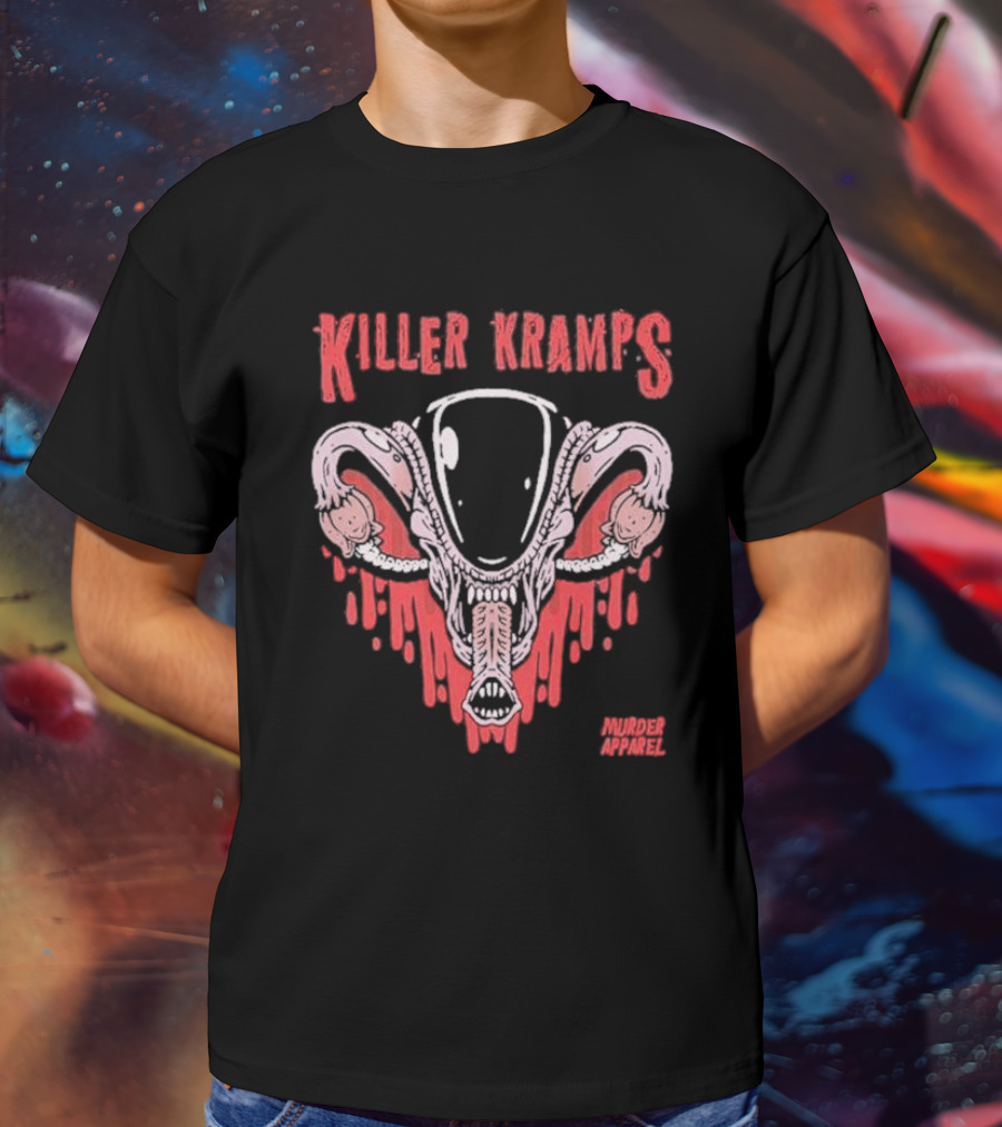Killer Kramps Alien Murder Apparel Dripping Horror T-Shirt