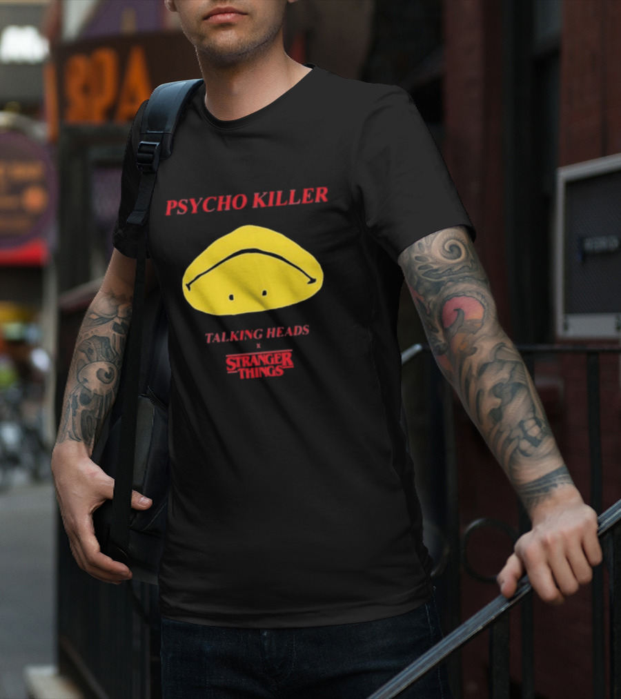 PSYCHO KILLER TALKING HEADS X STRANGER THINGS YELLOW T-Shirt