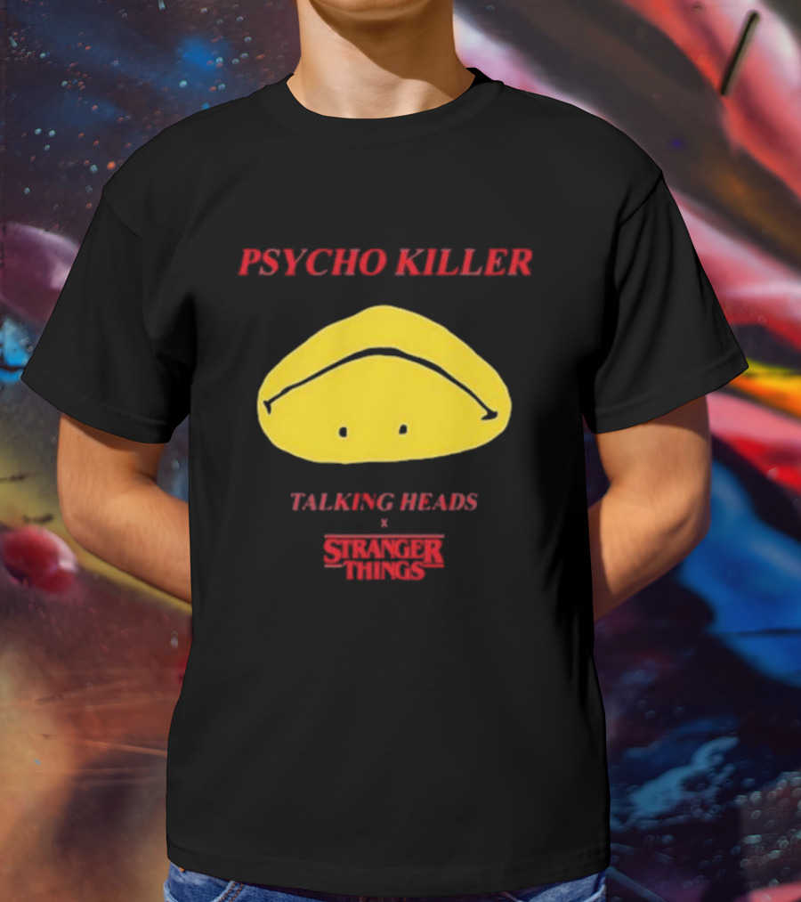 PSYCHO KILLER TALKING HEADS X STRANGER THINGS YELLOW T-Shirt