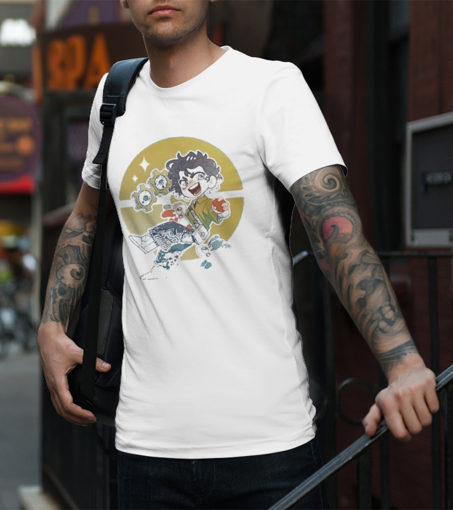 Snifferish Pokemon Trainer With Pokeball And Gears T-Shirt