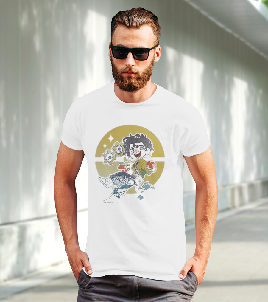 Snifferish Pokemon Trainer With Pokeball And Gears T-Shirt