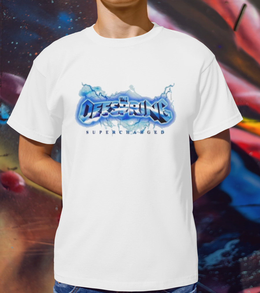 The Offspring Supercharged Electric Blue Lightning T-Shirt