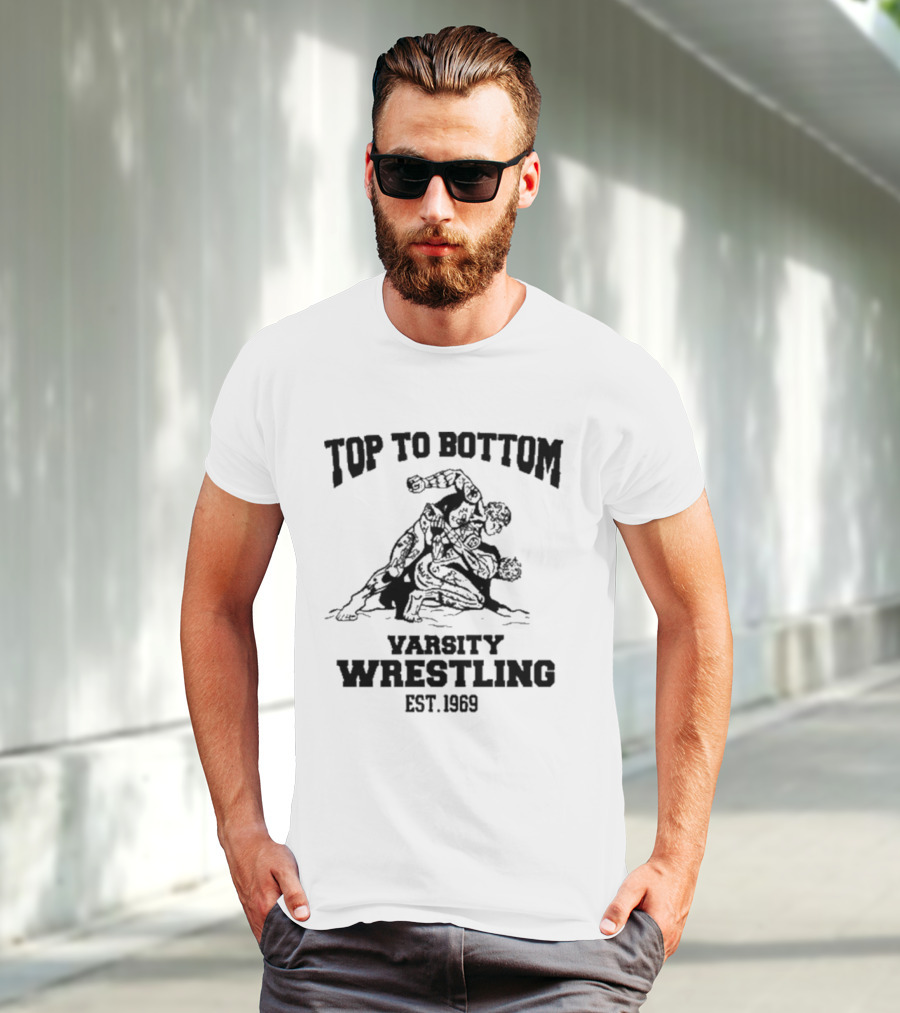 Top To Bottom Varsity Wrestling Est. 1969 Vintage Wrestling T-Shirt