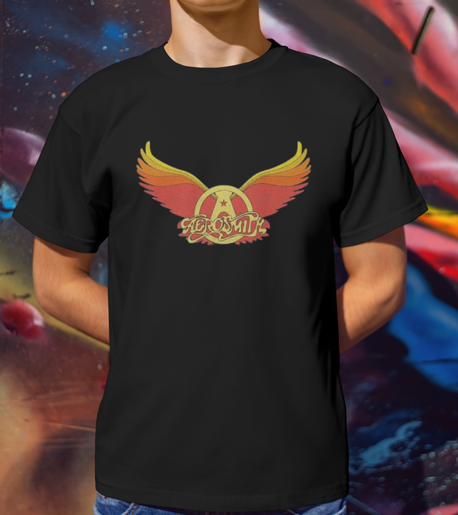 Aerosmith Winged Emblem Red Yellow Gradient T-Shirt