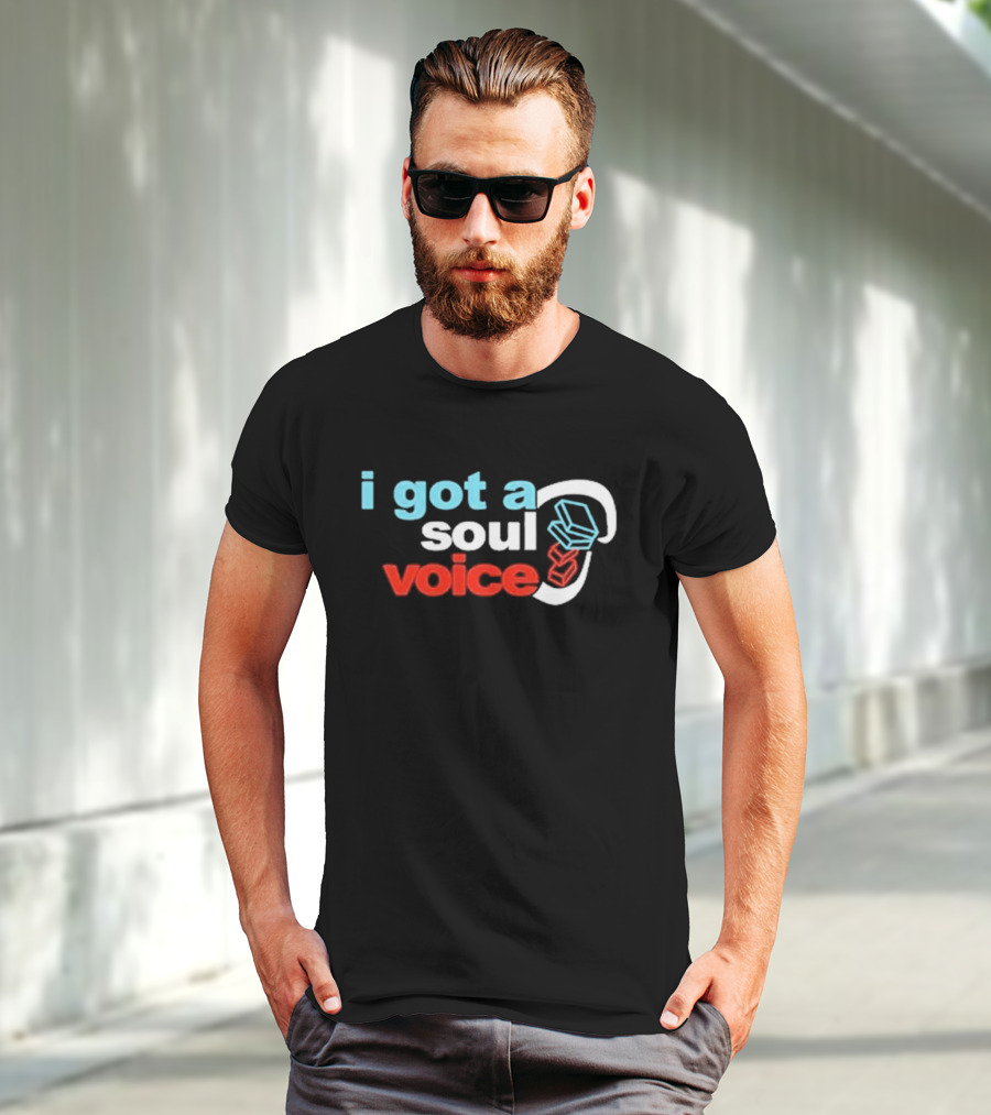 I Got A Soul Voice Cube Headset Red Blue White T-Shirt