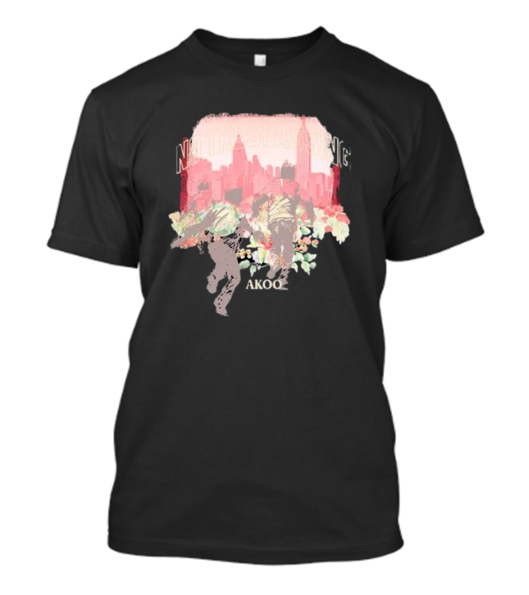 No Trespassing Akoo Urban Skyline Floral Run T-Shirt