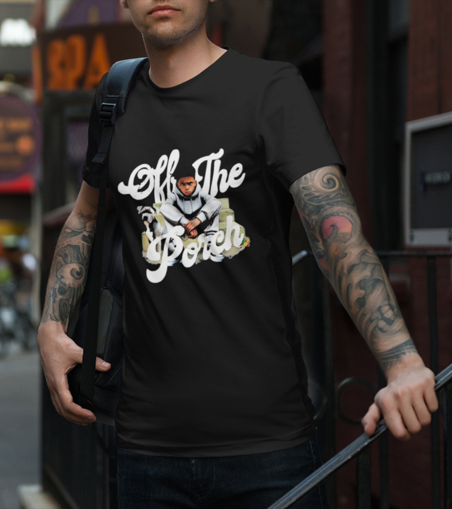 Off The Porch Hoodie Dog Boy Sitting T-Shirt