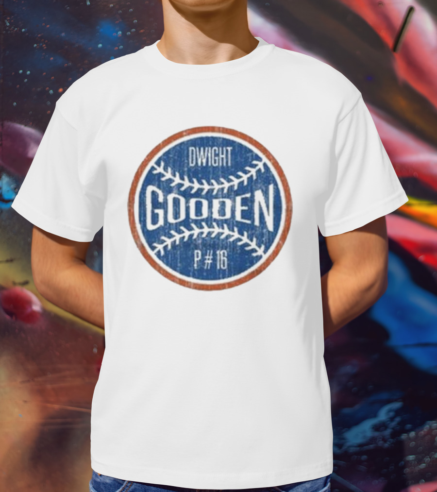 Dwight Gooden P #16 Baseball Vintage Circle T-Shirt