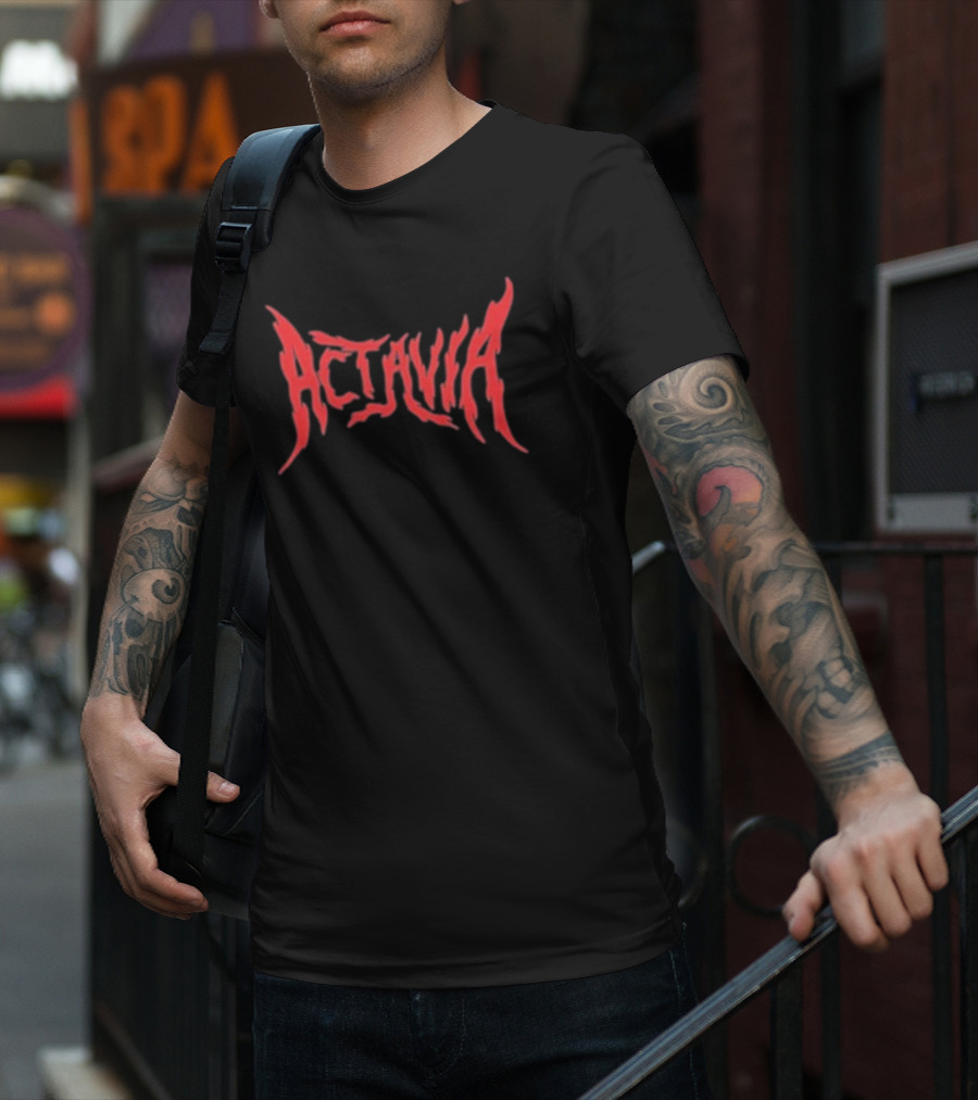 Actavia Red Gothic Style Metal T-Shirt