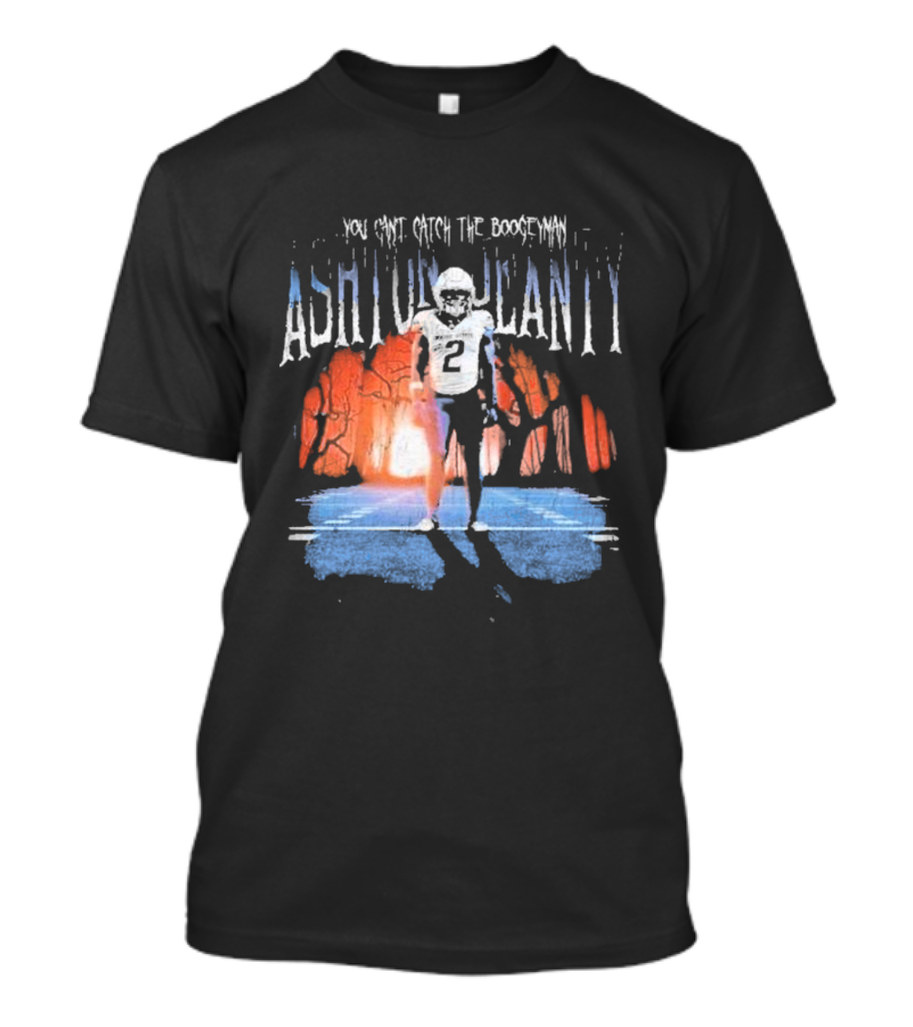 Ashton Jeanty You Can’t Catch The Boogeyman Football Forest Shadows T-Shirt