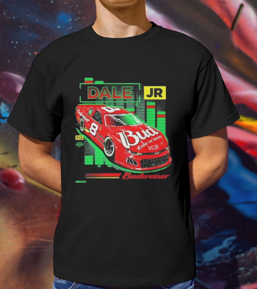Dale Jr 8 Bud King Of Beers Budweiser Racing Car T-Shirt