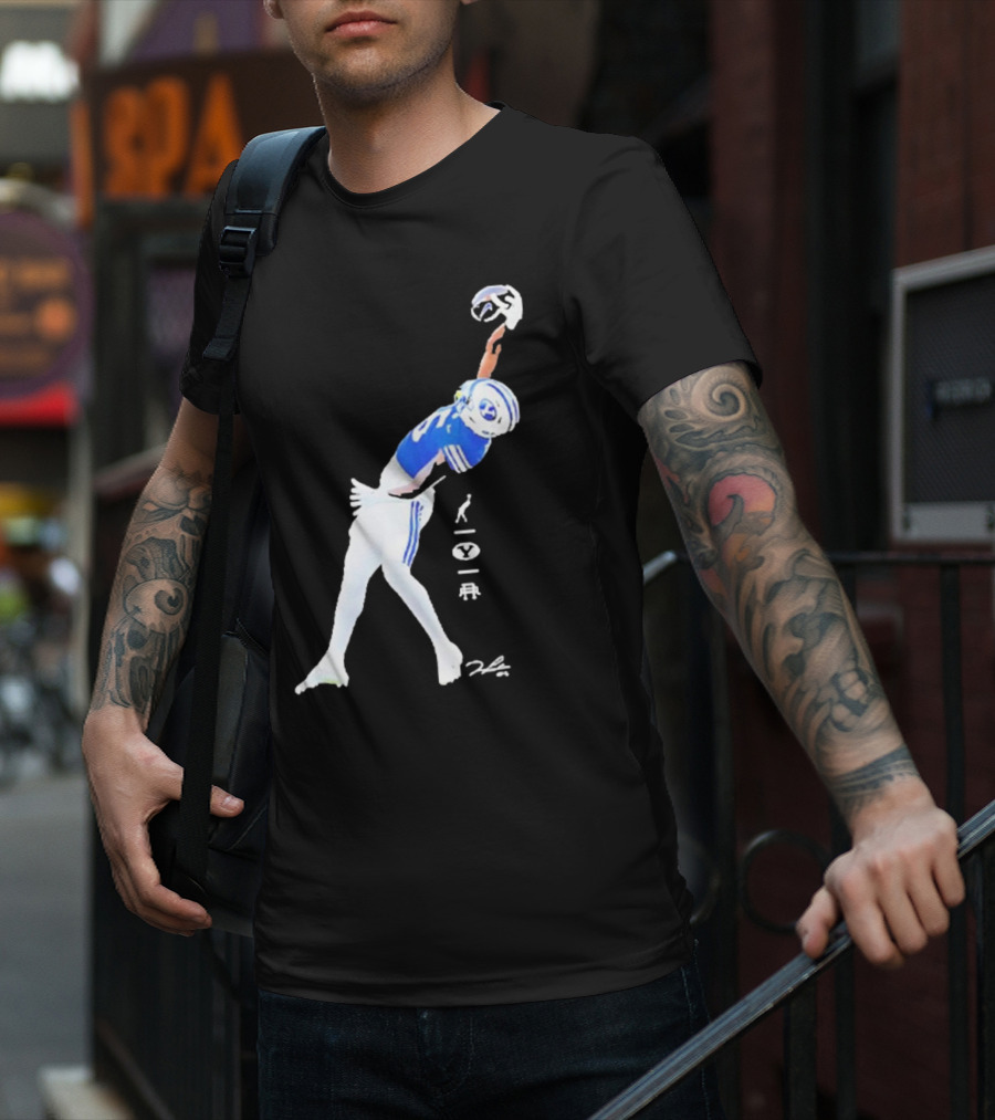 Darius Lassiter BYU Cougars Football Leaping Catch Highlight T-Shirt