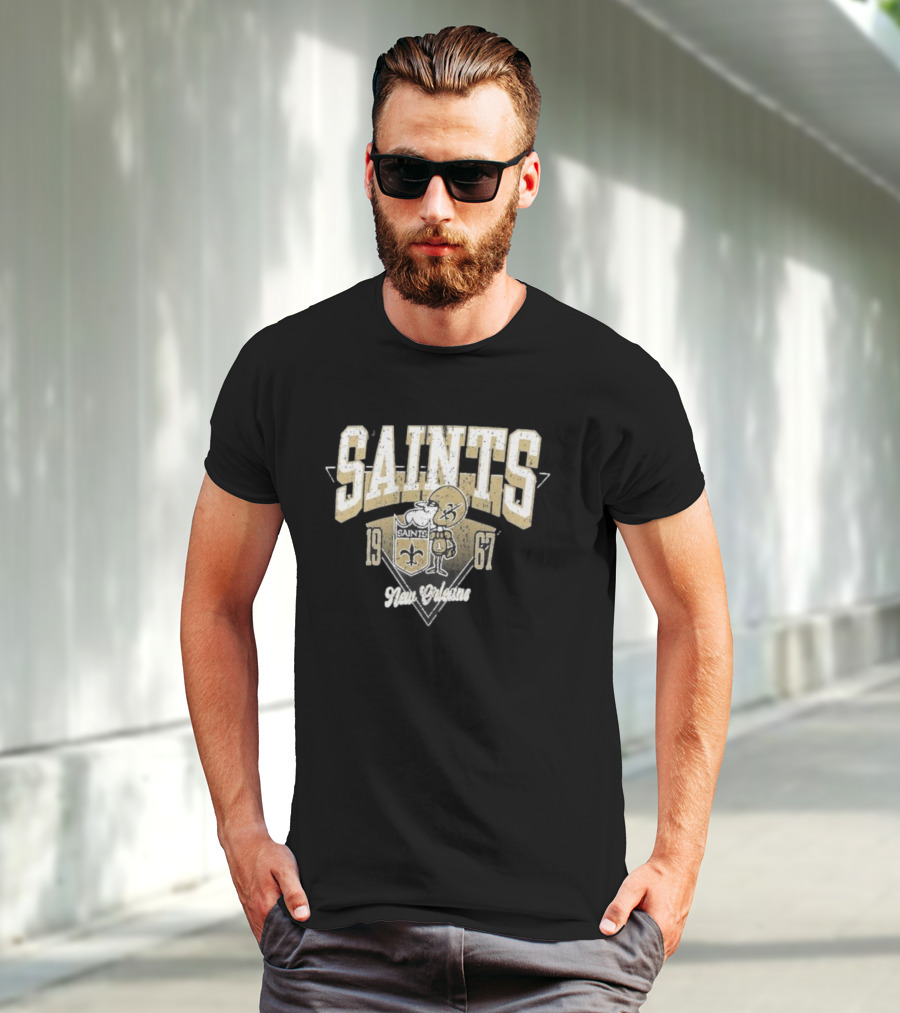 New Orleans Saints 1967 Vintage Fanatics Never Over T-Shirt