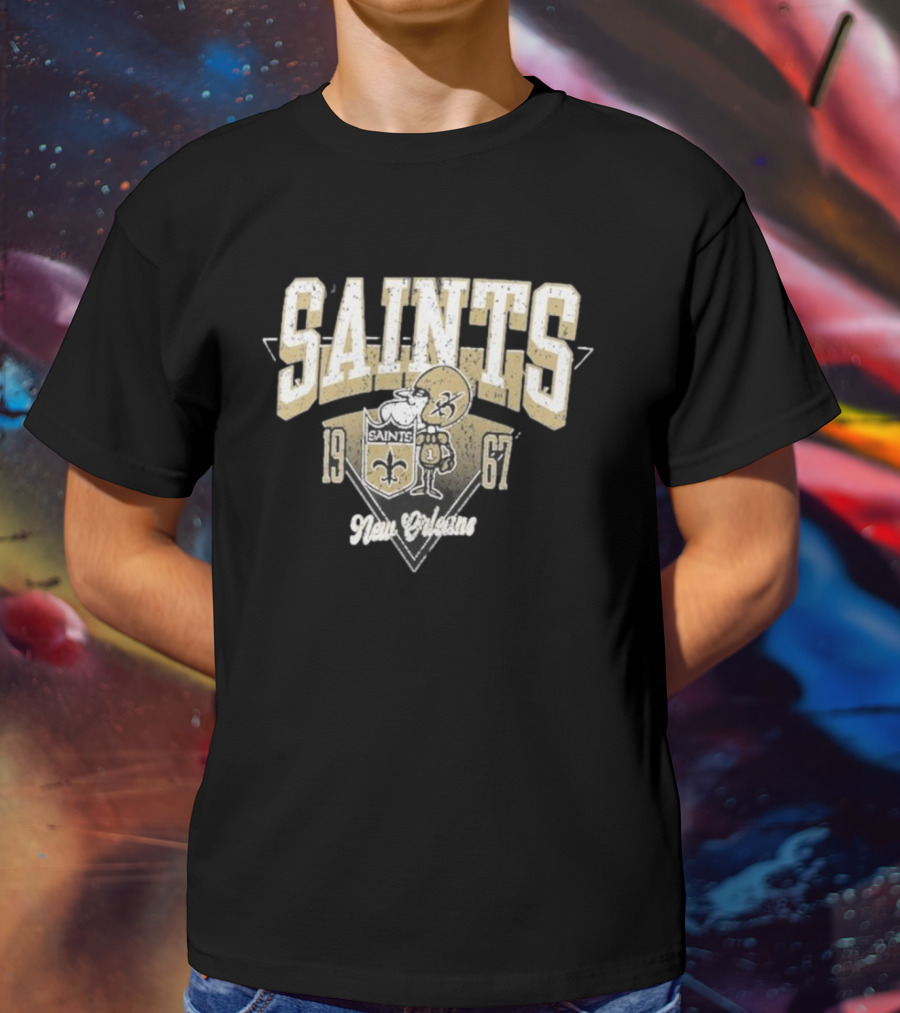 New Orleans Saints 1967 Vintage Fanatics Never Over T-Shirt