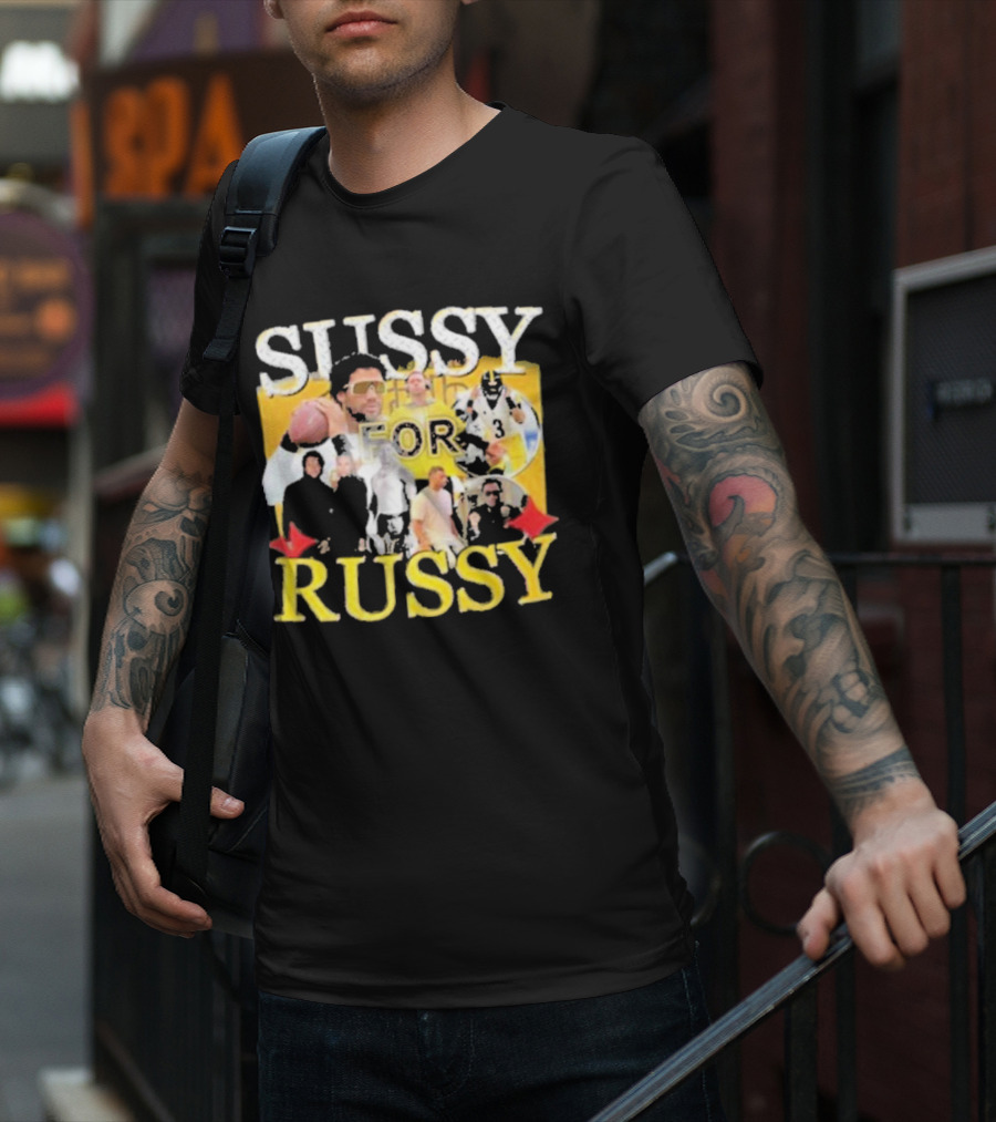 Sussy For Russy Football Photos Collage T-Shirt
