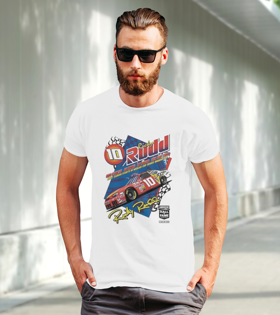 Ricky Rudd 2025 NASCAR Hall Of Fame Inductee 906 Starts 23 Wins 29 Top 5s 48 Top 10s Most Career Starts In NASCAR Cup Series Modern Era T-Shirt