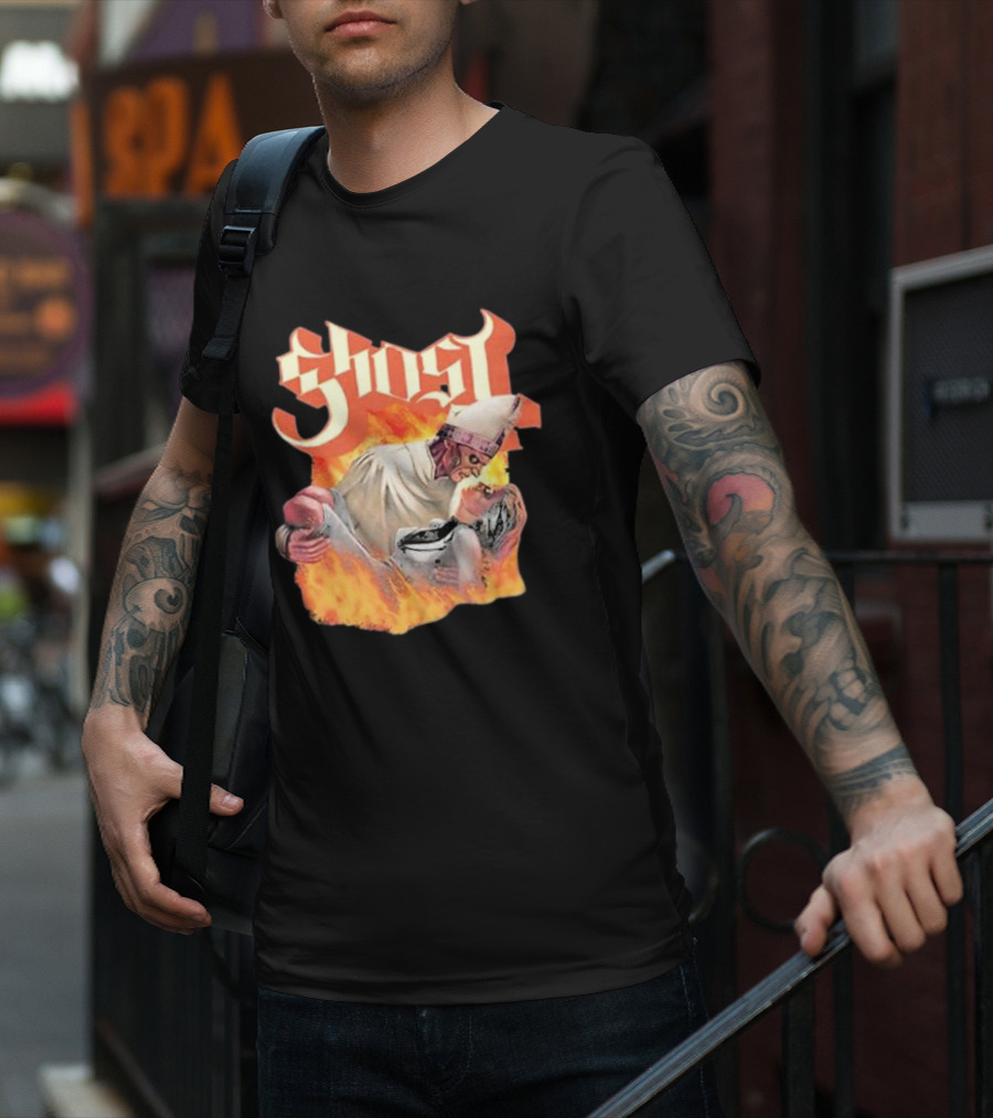 Ghost Nihil Embracing Flames T-Shirt