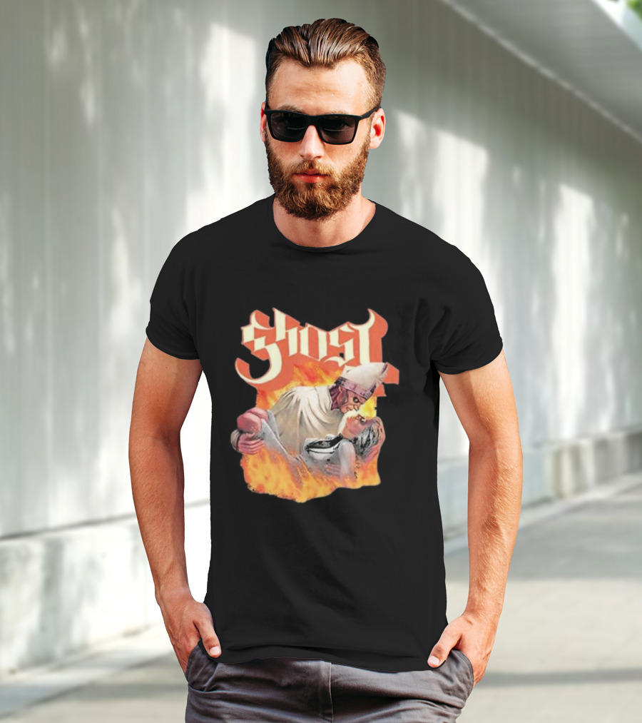 Ghost Nihil Embracing Flames T-Shirt