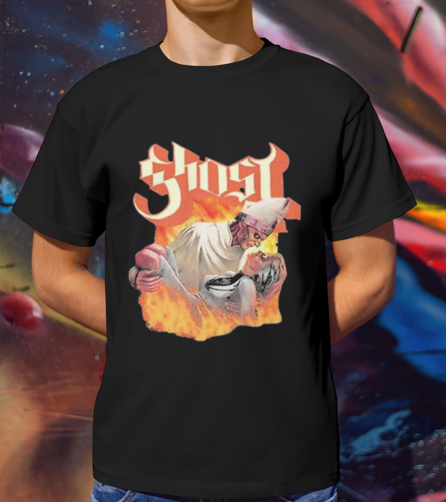 Ghost Nihil Embracing Flames T-Shirt