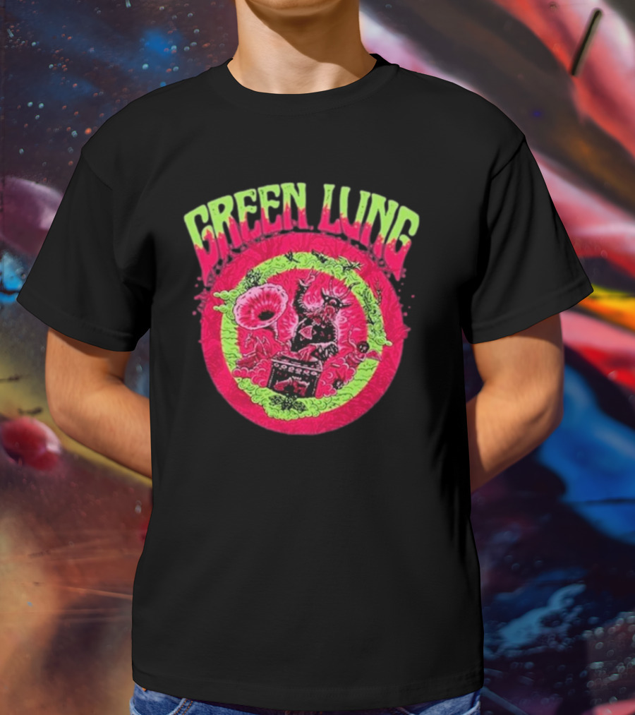 Green Lung Psychedelic Goatwizard DJ Visions T-Shirt