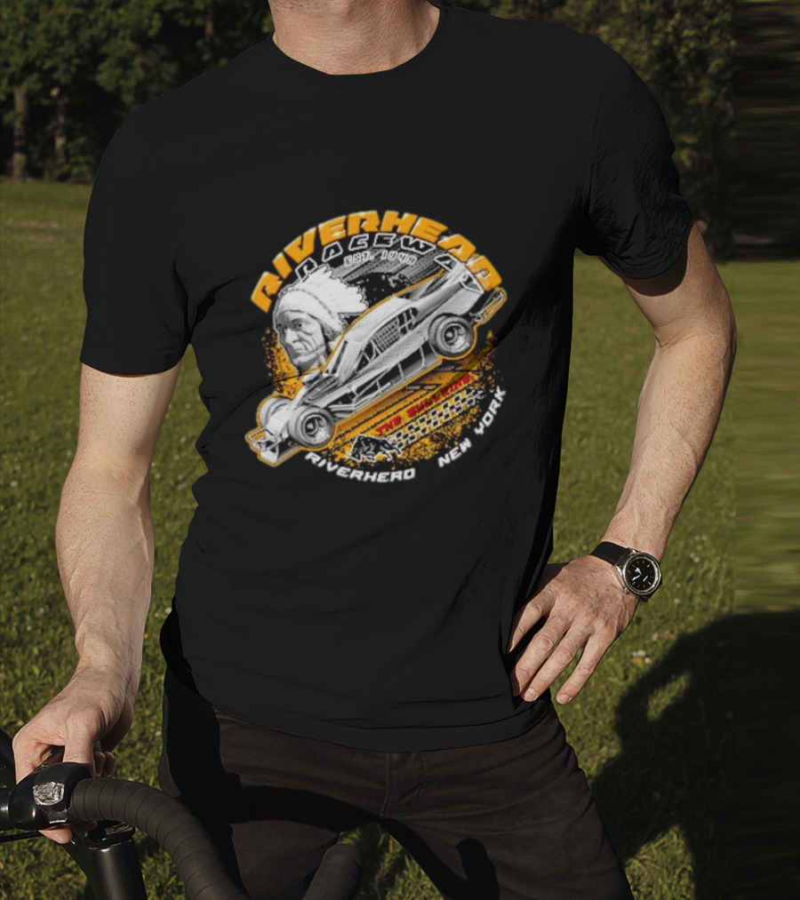 Riverhead Raceway Car Graphic Est 1940 Riverhead New York T-Shirt