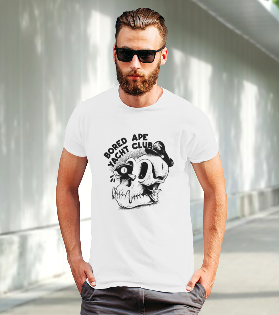 Bored Ape Yacht Club Bayc Skull Cartoon Fish Hat T-Shirt