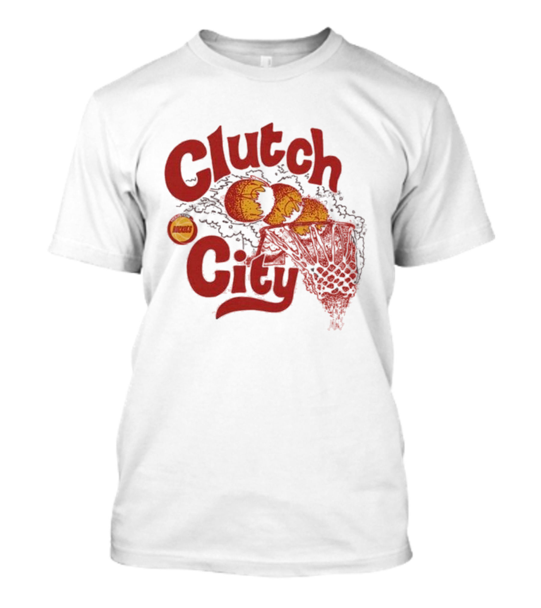Houston Rockets Clutch City Nostalgia Burst Basketball Net T-Shirt