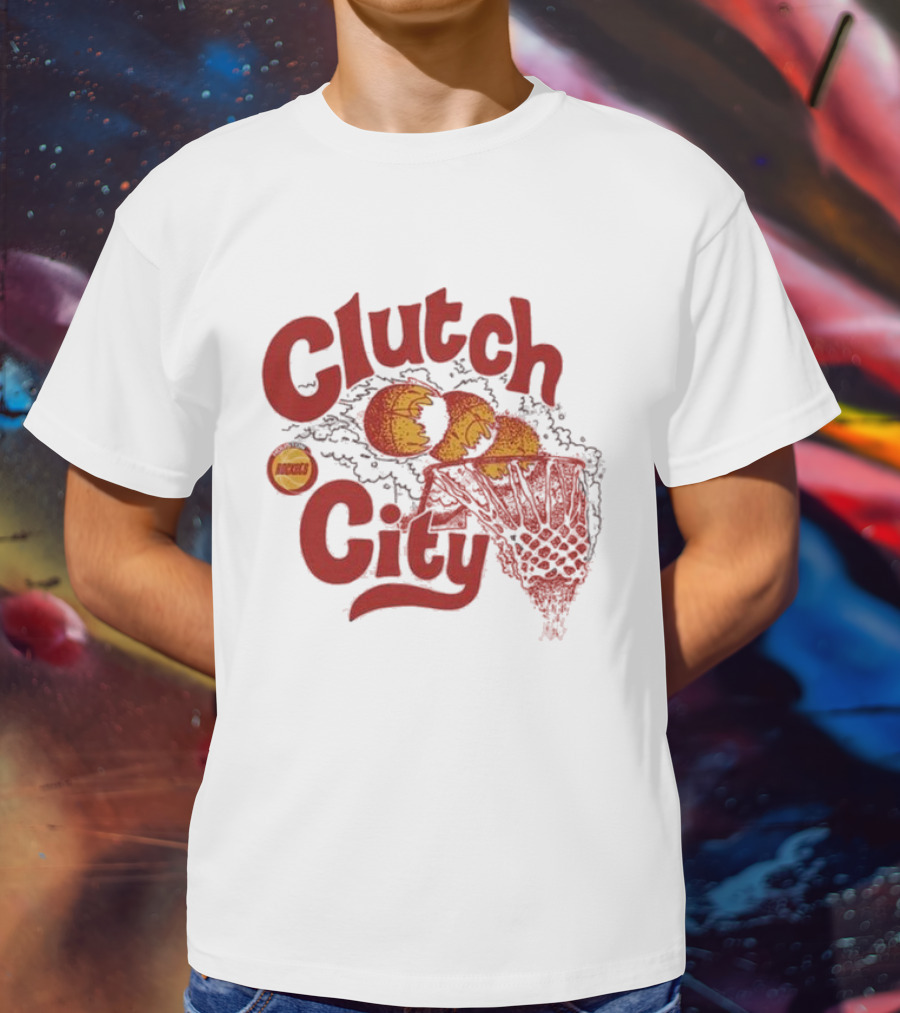 Houston Rockets Clutch City Nostalgia Burst Basketball Net T-Shirt