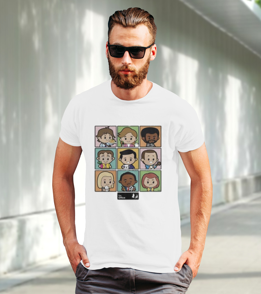 The Office Characters Cartoon Grid Toddler T-Shirt