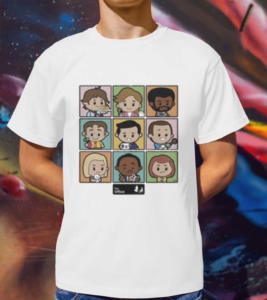 The Office Characters Cartoon Grid Toddler T-Shirt