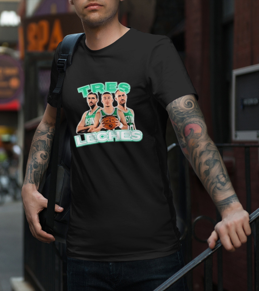 Boston Celtics Tres Leches Basketball Trio T-Shirt