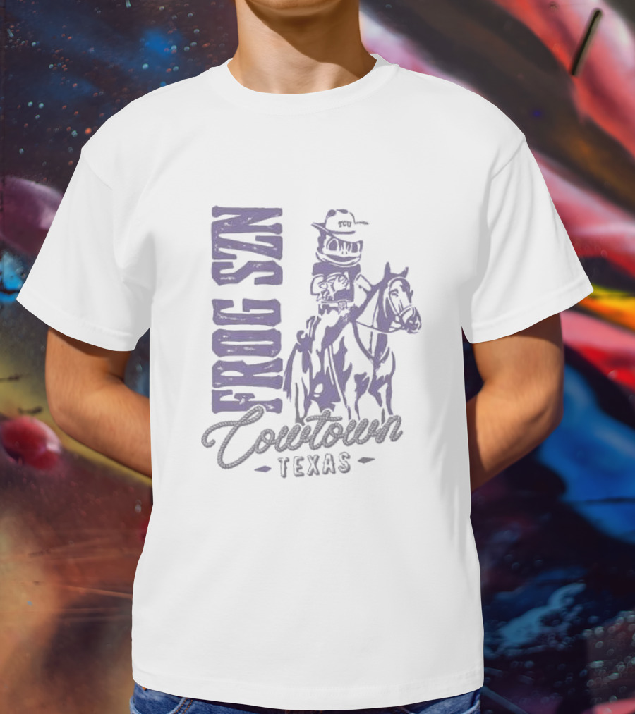 Frog Szn Cowtown Texas TCU Rider T-Shirt
