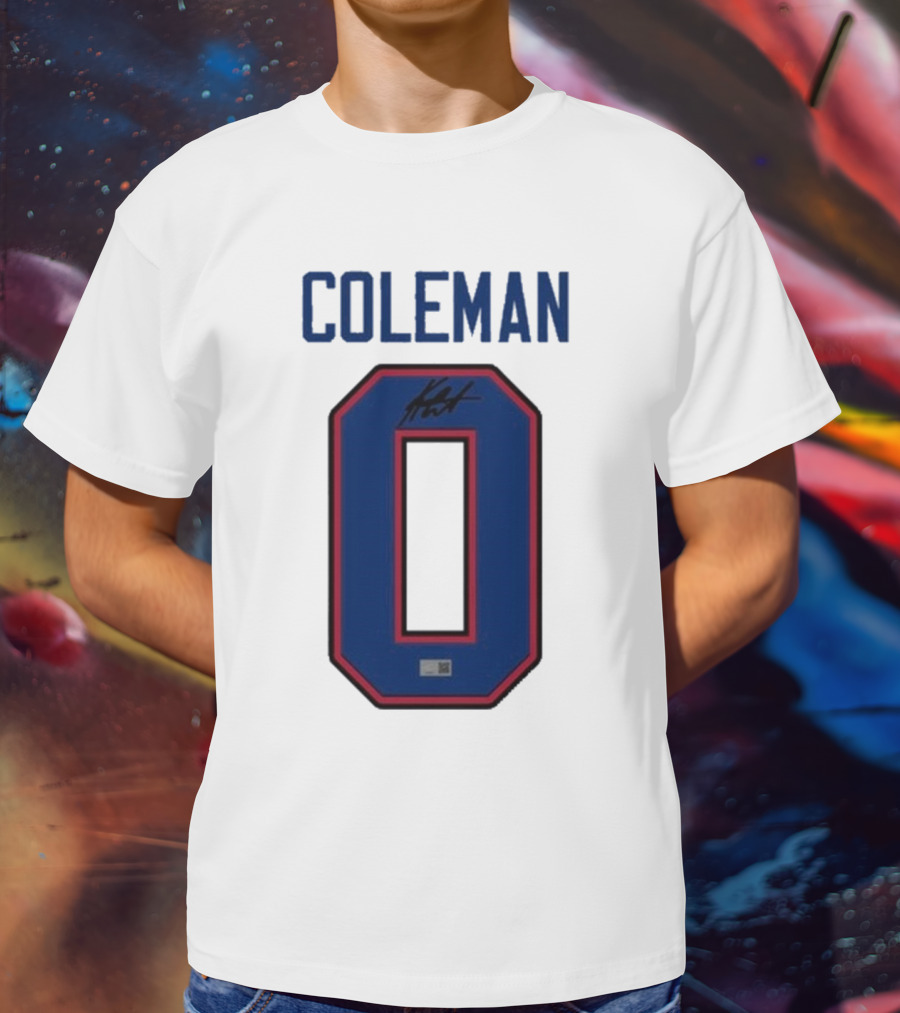 Coleman 0 Autograph Keon Coleman T-Shirt