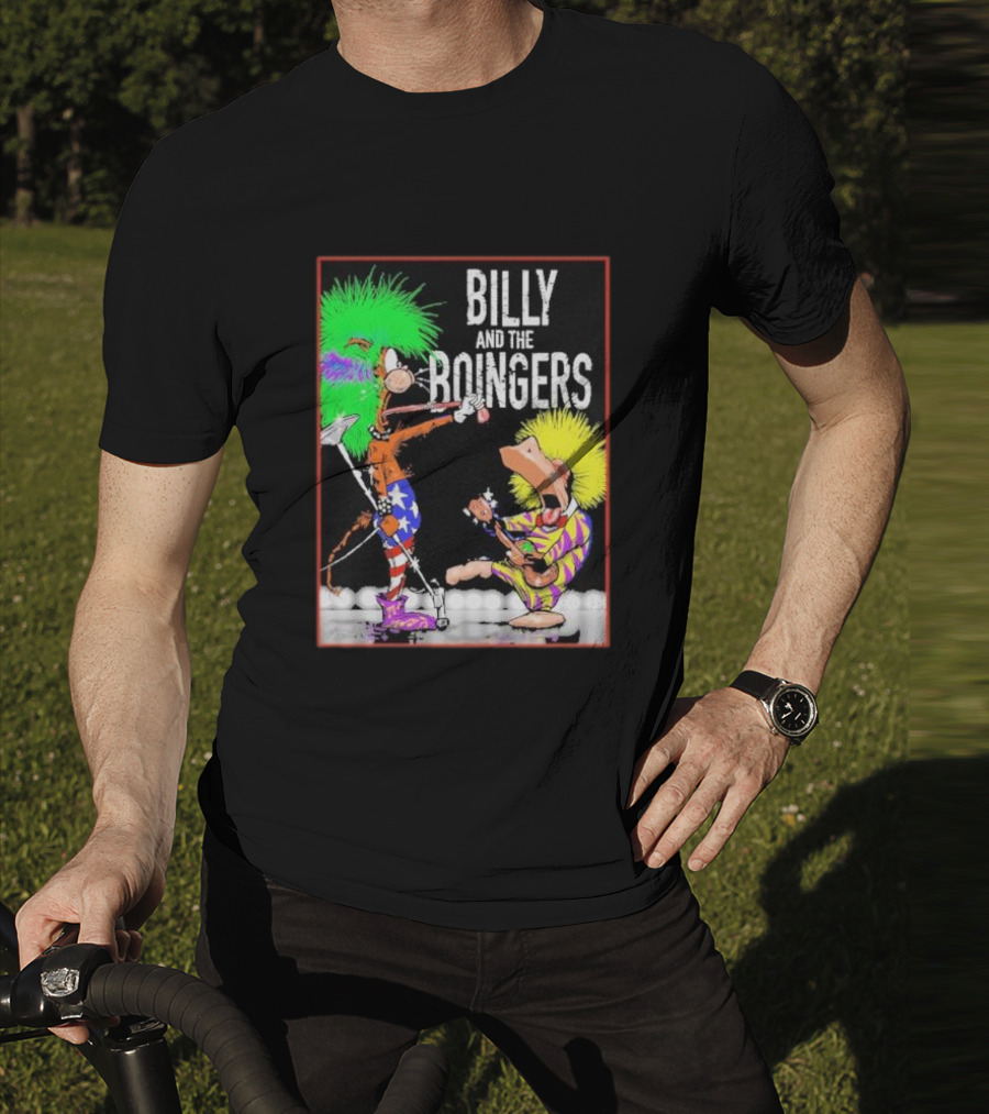 Billy And The Boingers Celebrate Big Hair Era With Great Music Star Stripes And Colors T-Shirt