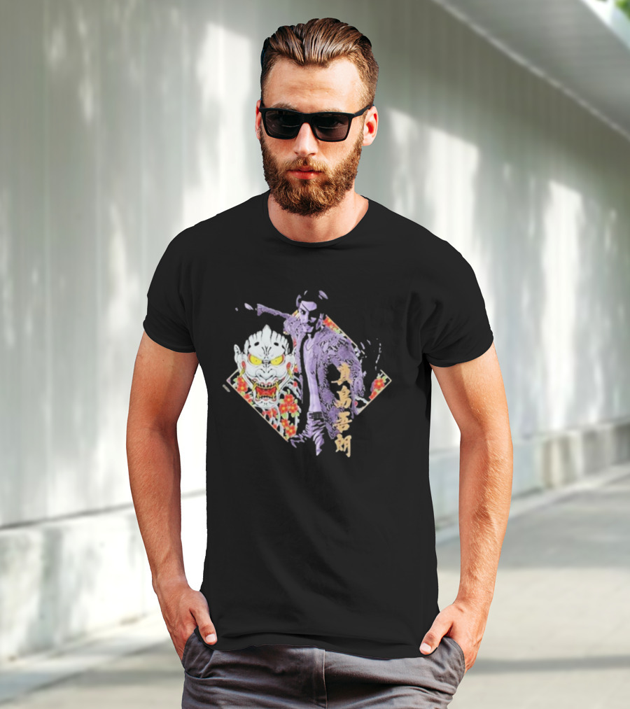 Like A Dragon Yakuza Goro Majima Oni Floral T-Shirt