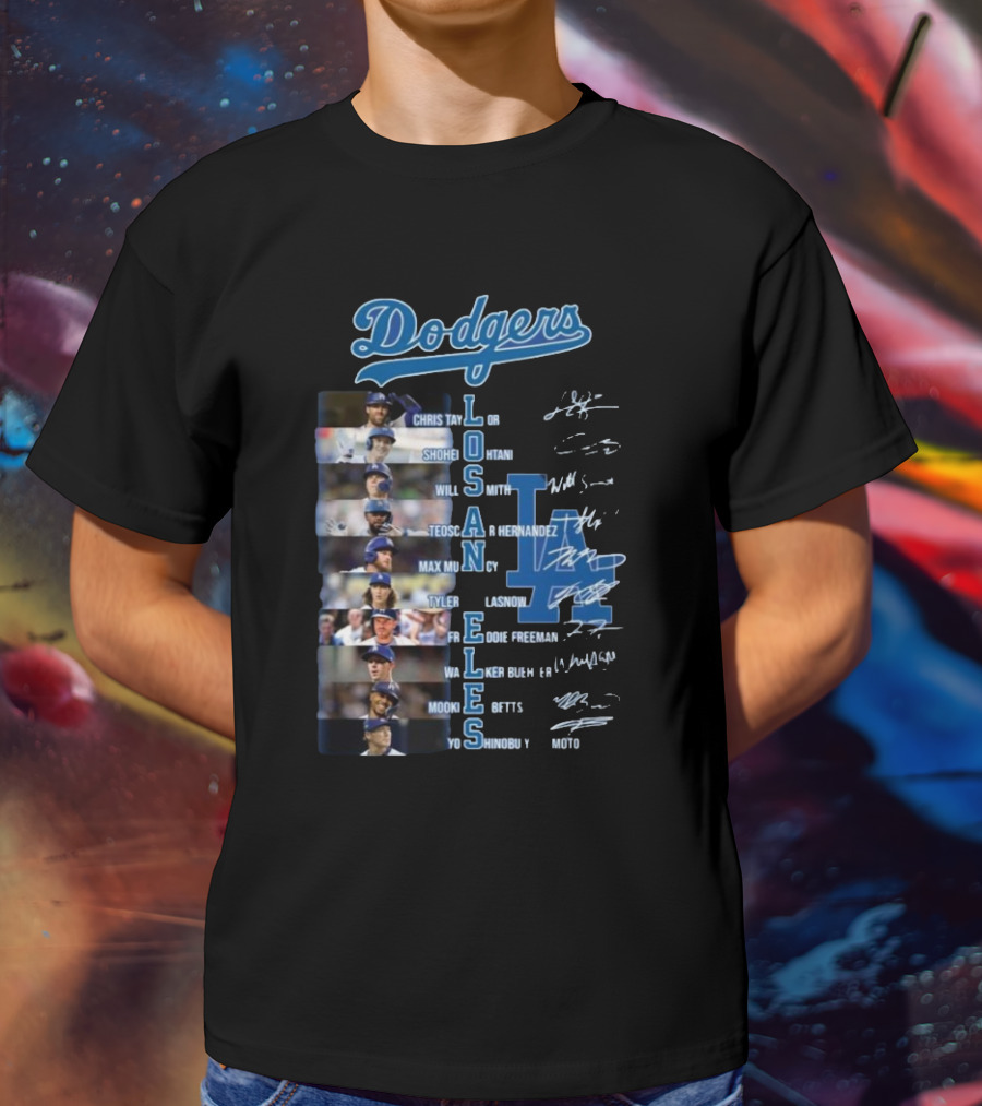 Dodgers Chris Taylor Shohei Ohtani Will Smith Los Angeles Freddie Freeman Mookie Betts Signatures T-Shirt