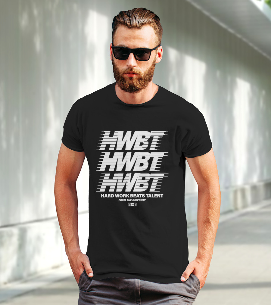 HWBT Hard Work Beats Talent From The Driveway Multi T-Shirt