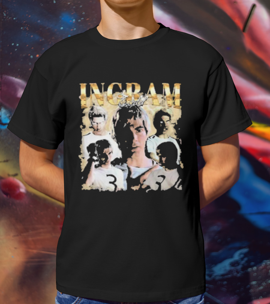 Todd Ingram Retro Collage With Gold Text And Number Three T-Shirt