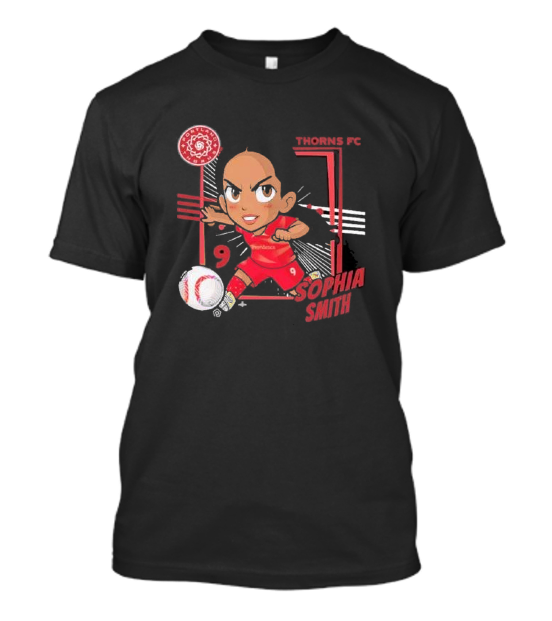 Sophia Smith #9 Portland Thorns FC Chibi Stadium Essentials T-Shirt