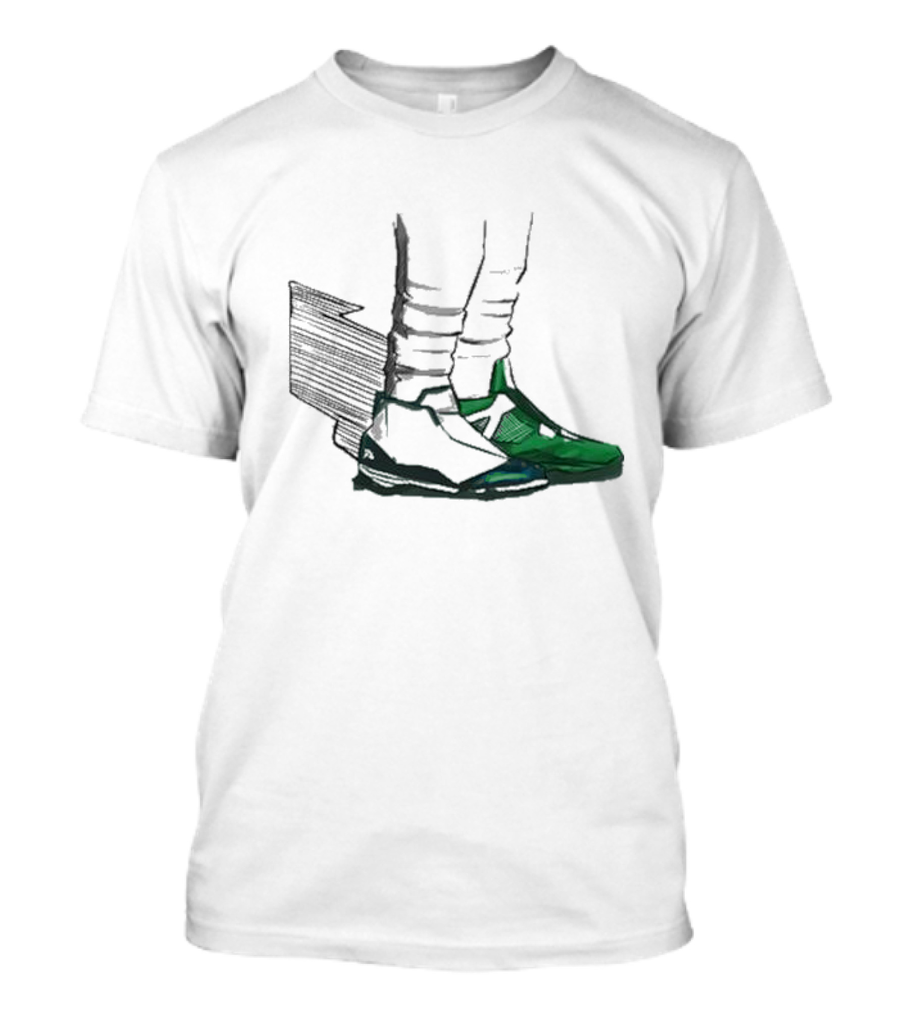 Shoe Game Comfort Colors Green Soccer Sneakers And White Socks T-Shirt