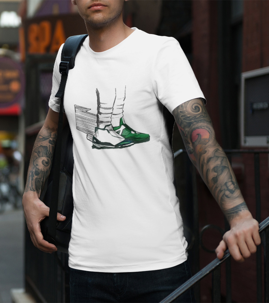 Shoe Game Comfort Colors Green Soccer Sneakers And White Socks T-Shirt