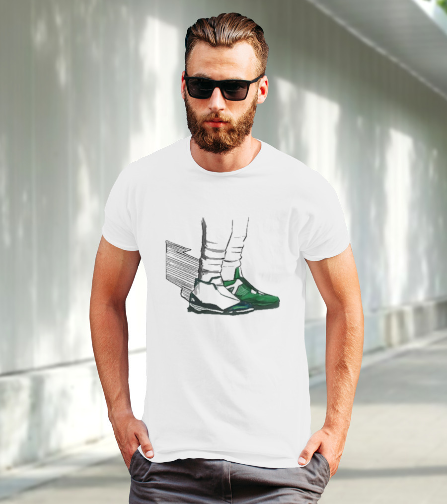 Shoe Game Comfort Colors Green Soccer Sneakers And White Socks T-Shirt