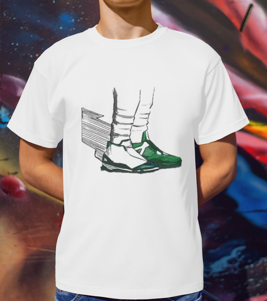 Shoe Game Comfort Colors Green Soccer Sneakers And White Socks T-Shirt