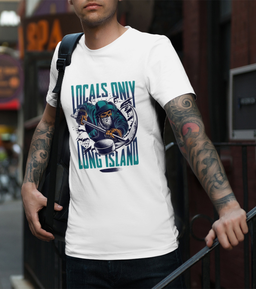 Locals Only Long Island Reaper Hockey Stick Scythe T-Shirt