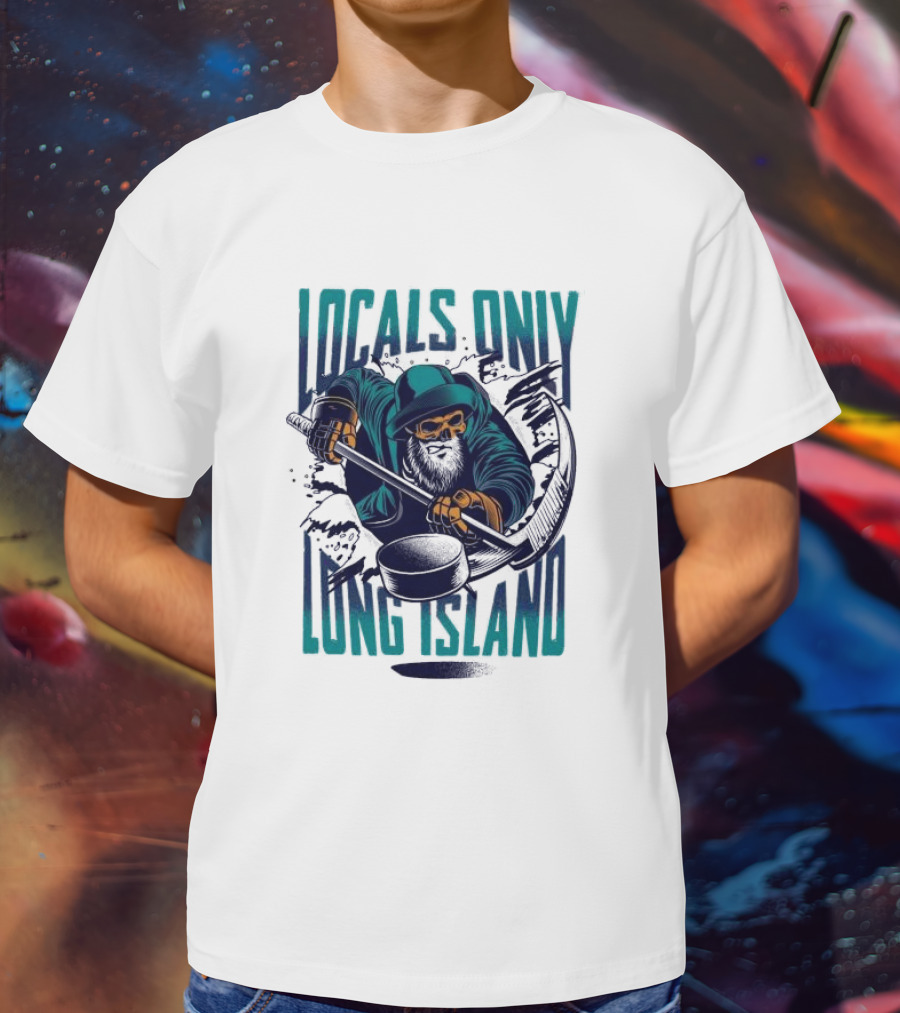 Locals Only Long Island Reaper Hockey Stick Scythe T-Shirt