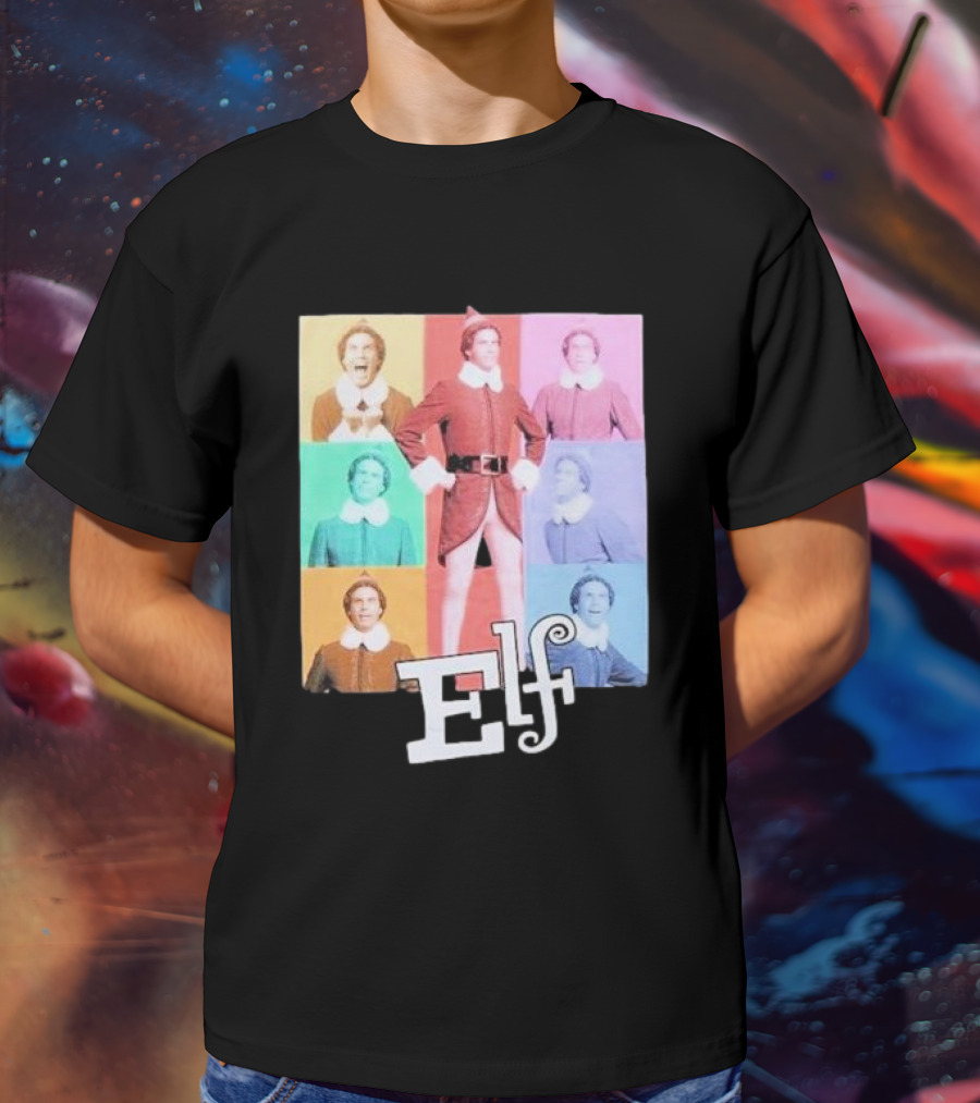 Elf Colorful Pop Art Collage T-Shirt