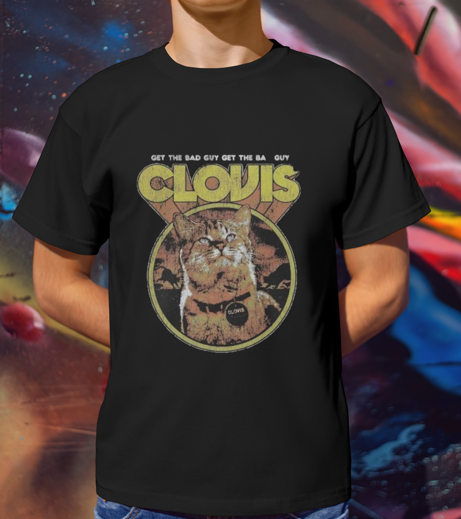 Get The Bad Guy Clovis The Attack Cat Retro T-Shirt