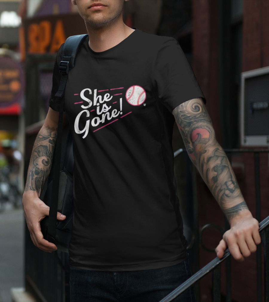 She Is Gone Baseball Los Angeles T-Shirt